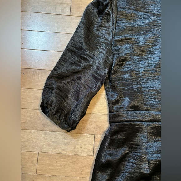 ba&sh “cami” V-Neck 3/4 Sleeve Crossover textured Satin Dress - Picture 10 of 16